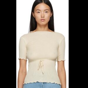 Baserange Neutral Kosa Wrap Tee